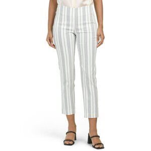 NWT ZAC & RACHEL Women's High Rise Slim Fit Striped Cropped Pants